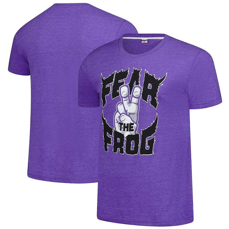 Unisex Charlie Hustle Purple TCU Horned Frogs Fear the Frog Tri-Blend T-Shirt