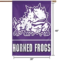 Drapeau de maison WinCraft TCU Horned Frogs 28" x 40" avec grand logo