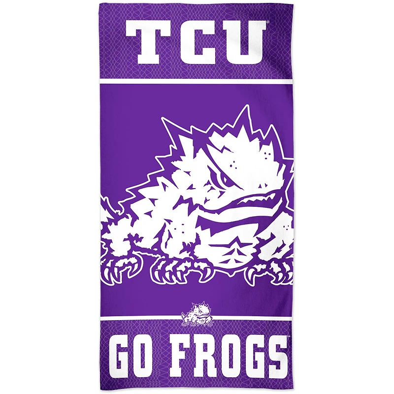 Serviette de plage Spectra WinCraft TCU Horned Frogs 30" x 60" avec logo de l'équipe