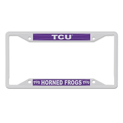 Cadre de plaque d'immatriculation couleur chrome WinCraft TCU Horned Frogs
