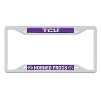 Cadre de plaque d'immatriculation couleur chrome WinCraft TCU Horned Frogs