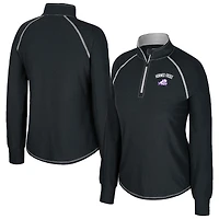 Haut Bikram raglan à fermeture éclair quart de tour Colosseum Black TCU Horned Frogs pour femme
