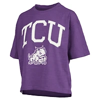 Women's Pressbox  Purple TCU Horned Frogs Nelson T-Shirt