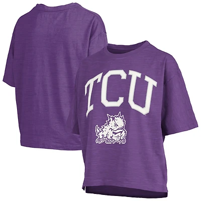 Women's Pressbox  Purple TCU Horned Frogs Nelson T-Shirt
