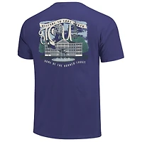 T-shirt violet pour femme avec inscription « Campus Scene Drawing » (TCU Horned Frogs)