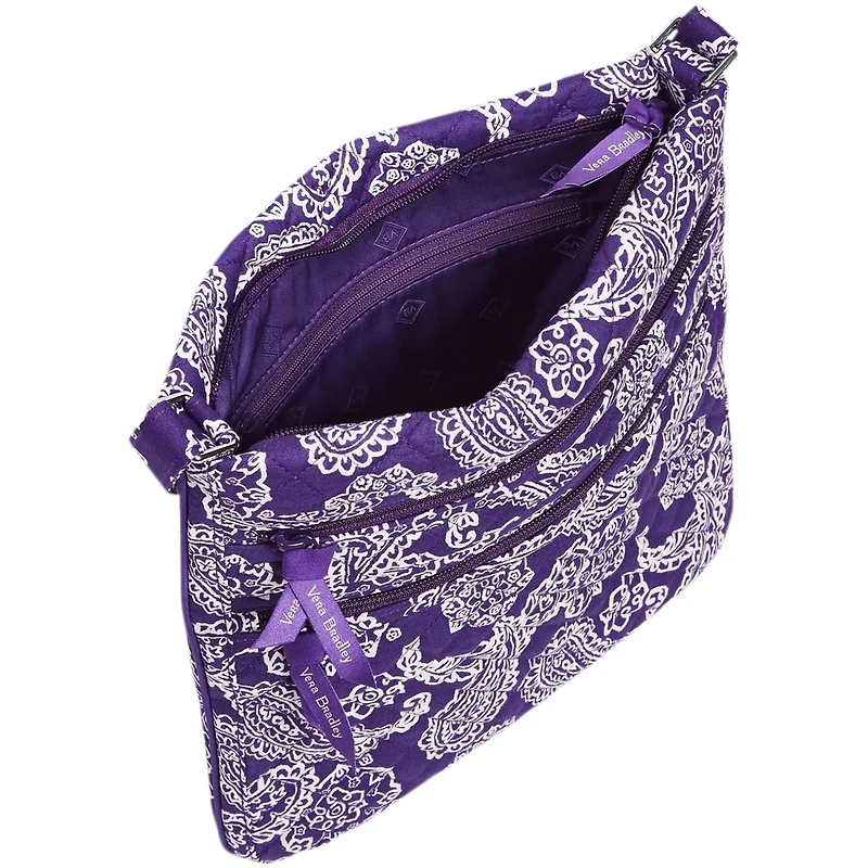 Women's Vera Bradley TCU Horned Frogs Iconic Triple-Zip Bandana Hipster Crossbody Purse