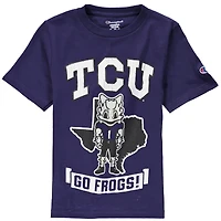 T-shirt pour jeune champion violet TCU Horned Frogs Strong Mascot