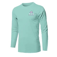 Youth  Light Green TCU Horned Frogs Merry Christmas Tree Long Sleeve T-Shirt