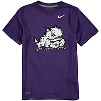 T-shirt Nike TCU Horned Frogs violet avec logo Legend Performance pour jeune