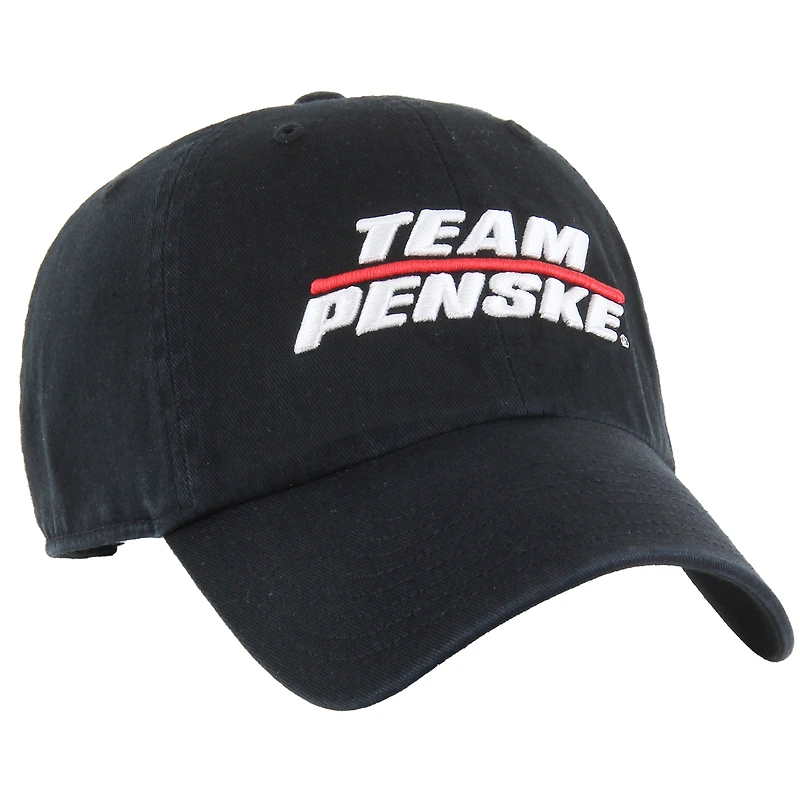 Men's '47  Black Team Penske  Clean Up Adjustable Hat