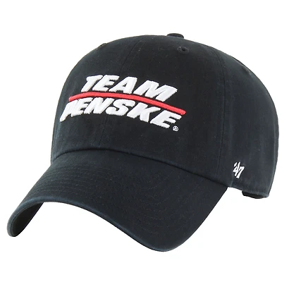 Men's '47  Black Team Penske  Clean Up Adjustable Hat