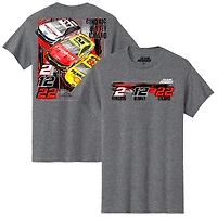 T-shirt gris chiné pour homme, Team Penske Car
