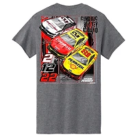 T-shirt gris chiné pour homme, Team Penske Car