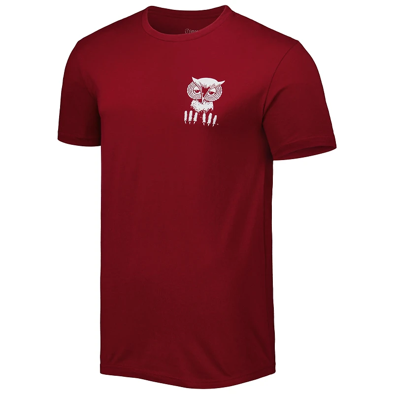T-shirt premium pour hommes Cherry Temple Owls Mascot Landscape