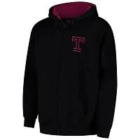 Sweat à capuche zippé Colosseum Black Temple Owls Arch & Logo 3.0 pour homme