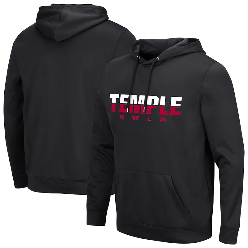 Men's Colosseum Black Temple Owls Lantern Pullover Hoodie