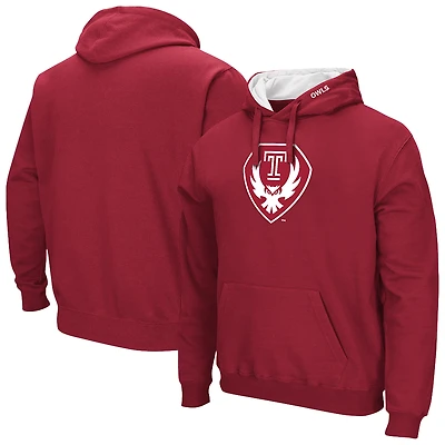 Men's Colosseum Cherry Temple Owls Arch & Logo 3.0 Hoodie