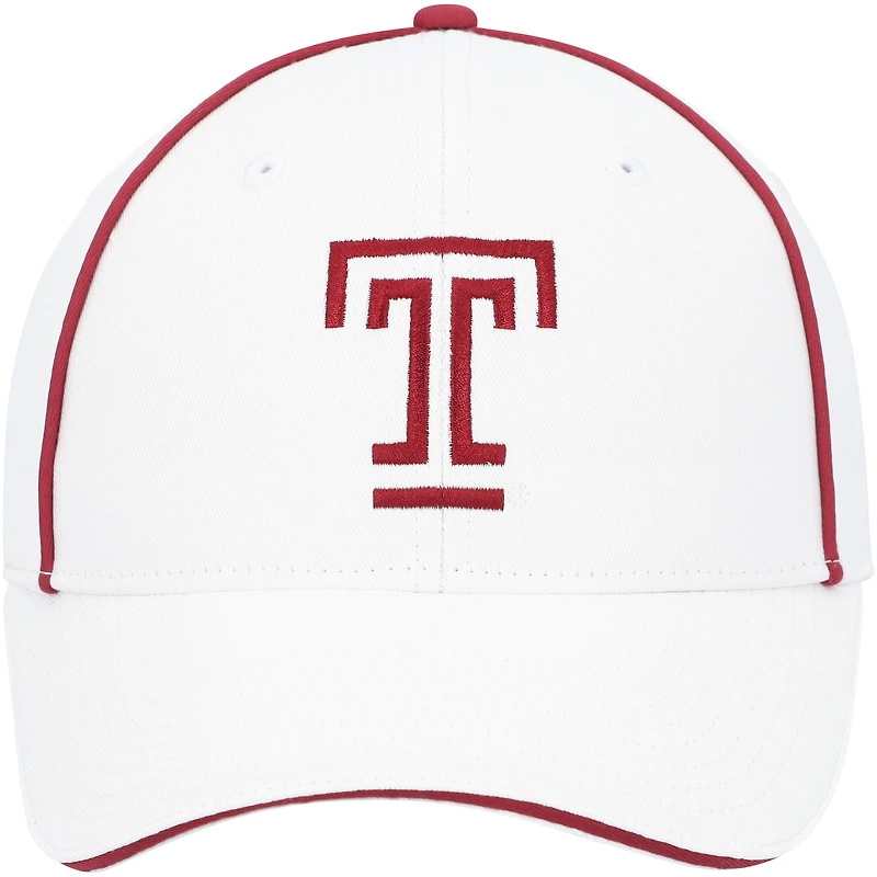 Men's Colosseum  White Temple Owls Take Your Time Snapback Hat