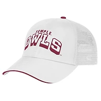 Men's Colosseum White Temple Owls Wyatt Adjustable Hat