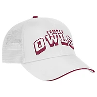 Men's Colosseum White Temple Owls Wyatt Adjustable Hat