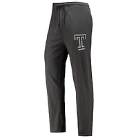 Men's Concepts Sport Heathered Charcoal/Cherry Temple Owls Meter Top & Pants Sleep Set
