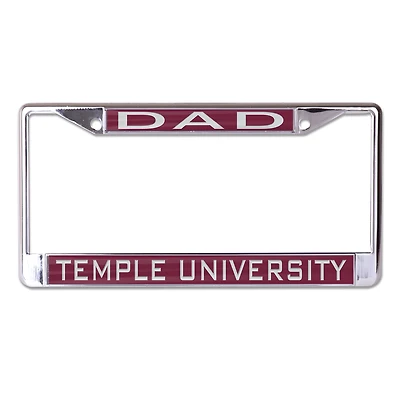 Cadre de plaque d'immatriculation WinCraft Temple Owls S/L Dad