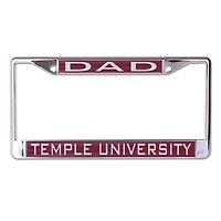 Cadre de plaque d'immatriculation WinCraft Temple Owls S/L Dad