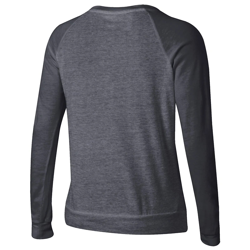 Women's Alternative Apparel Black Temple Owls Slouchy Pullover Sweatshirt