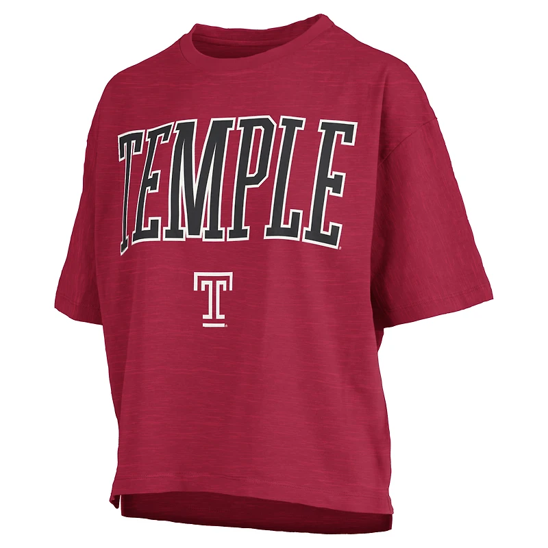 T-shirt Nelson pour femmes de la Pressbox Crimson Temple Owls