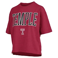 T-shirt Nelson pour femmes de la Pressbox Crimson Temple Owls