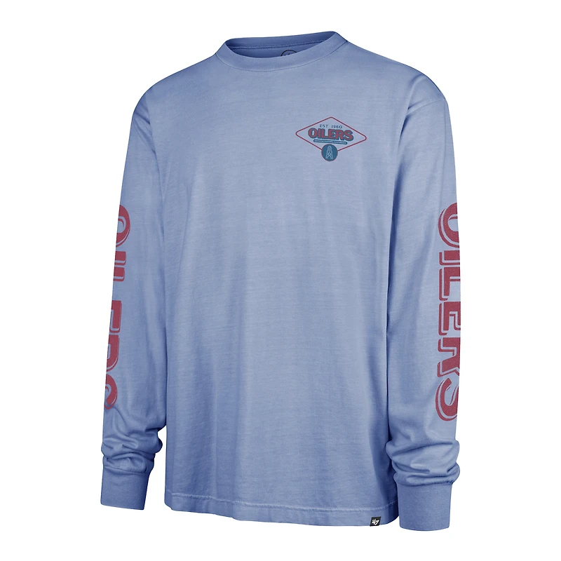 T-shirt à manches longues rétro bleu clair '47 Tennessee Oilers Gridiron Classic Teams Cairn Ravine Foundation pour homme
