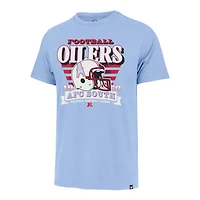 T-shirt rétro bleu clair « 47 » des Tennessee Oilers à rayures et logo Franklin
