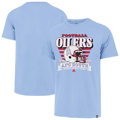 T-shirt rétro bleu clair « 47 » des Tennessee Oilers à rayures et logo Franklin
