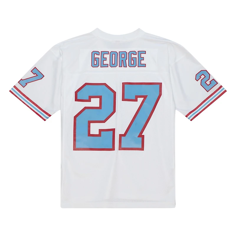 Maillot réplique Mitchell & Ness Eddie George blanc Tennessee Oilers Legacy pour hommes