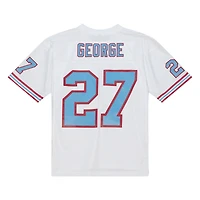 Maillot réplique Mitchell & Ness Eddie George blanc Tennessee Oilers Legacy pour hommes