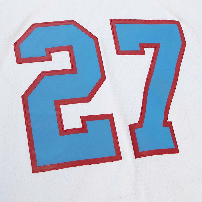 Maillot réplique Mitchell & Ness Eddie George blanc Tennessee Oilers Legacy pour hommes