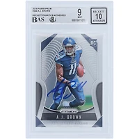 A.J. Brown Tennessee Titans Autographed 2019 Panini Prizm #344 Beckett Fanatics Witnessed Authenticated 9/10 Rookie Card