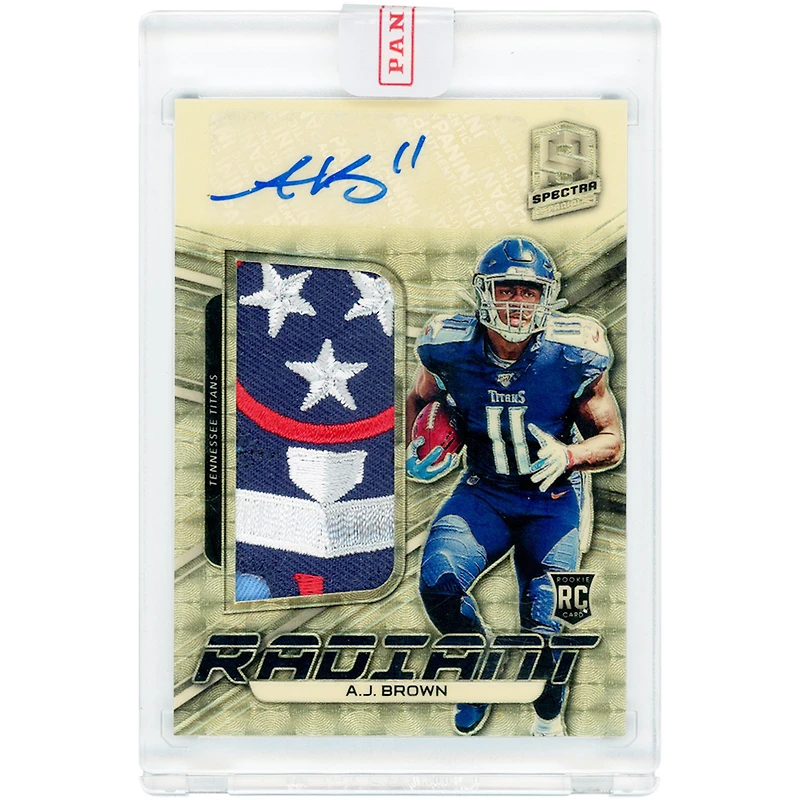 A.J. Brown Tennessee Titans Autographed 2019 Panini Spectra RPA Gold Prizm #RRPS-7 #1/1 Rookie Card