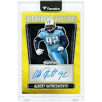Albert Haynesworth Tennessee Titans Autographed 2025 Panini Prizm Black Gold Prizm Sensational Signatures #SS-AHH #9/10 Card