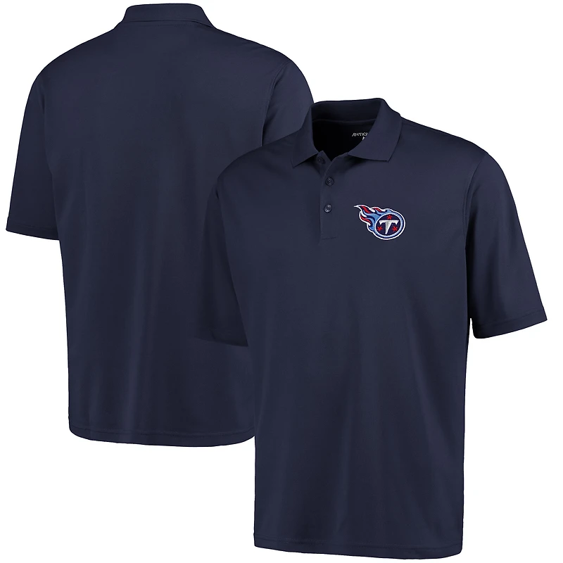 Antigua Tennessee Titans Pique Polo - Navy Blue