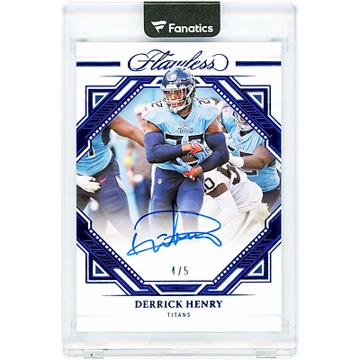 Derrick Henry Tennessee Titans Autographed 2022 Panini Flawless Sapphire #FFS-DH #4/5 Card
