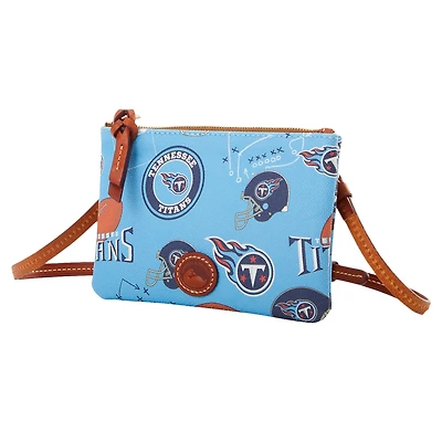 Dooney & Bourke Tennessee Titans Sac à main à bandoulière avec fermeture éclair sur le dessus