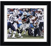 Eddie George Tennessee Titans Autographed 8" x 10" Run vs. New England Patriots Photograph