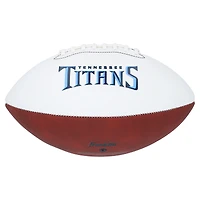 Ballon de football Franklin White Panel autographié par Eddie George, Tennessee Titans, avec inscription « OROY 96 »