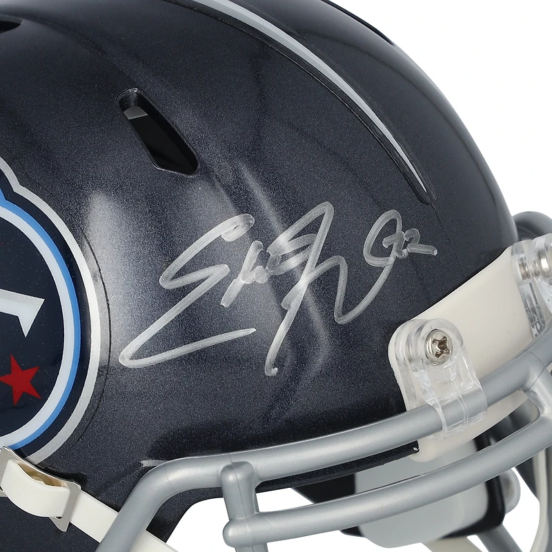 Casque Riddell Speed Mini autographié par Eddie George Tennessee Titans