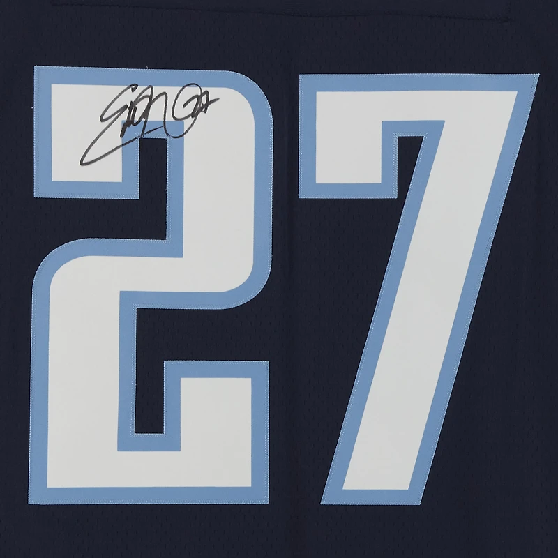 Maillot réplique autographié par Eddie George Tennessee Titans de Mitchell & Ness