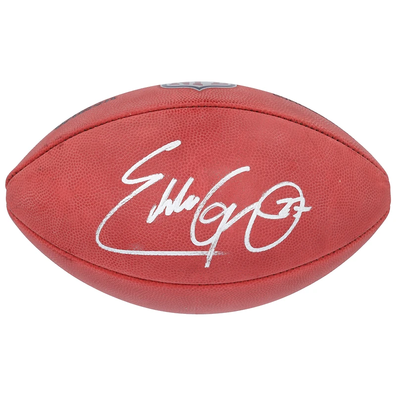 Ballon de football Wilson Duke en couleur autographié par Eddie George, Tennessee Titans