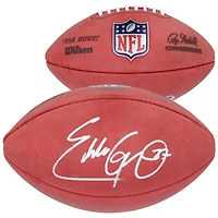 Ballon de football Wilson Duke en couleur autographié par Eddie George, Tennessee Titans