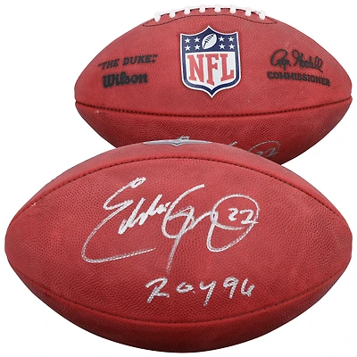 Eddie George Tennessee Titans Autographed Wilson Duke Full Color Football with "ROY 96" Inscription