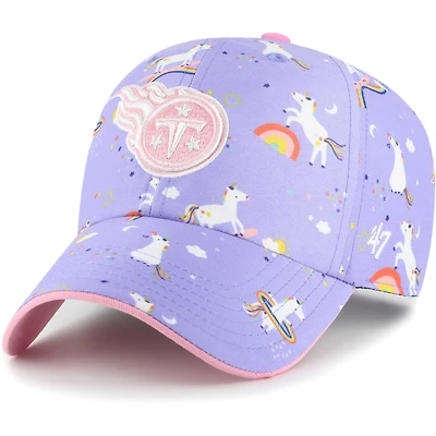 Bonnet ajustable pour fille d'âge préscolaire '47 Lavande Tennessee Titans Unicorn Clean Up